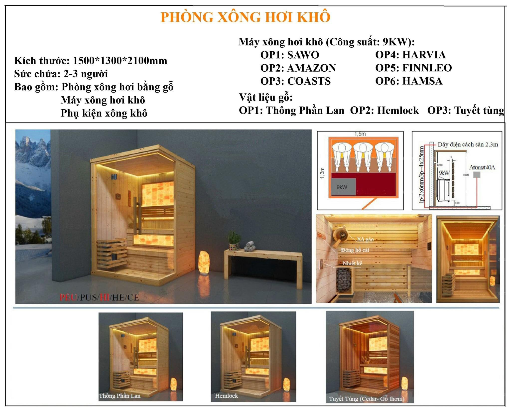 phòng xông hơi khô hg1513d